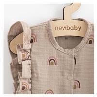 Letní kojenecké mušelínové šaty New Baby Rainbow