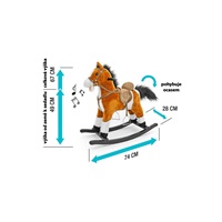 Houpací koník s melodií Milly Mally Mustang světle hnědý