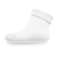 Kojenecké pruhované ponožky New Baby bílé