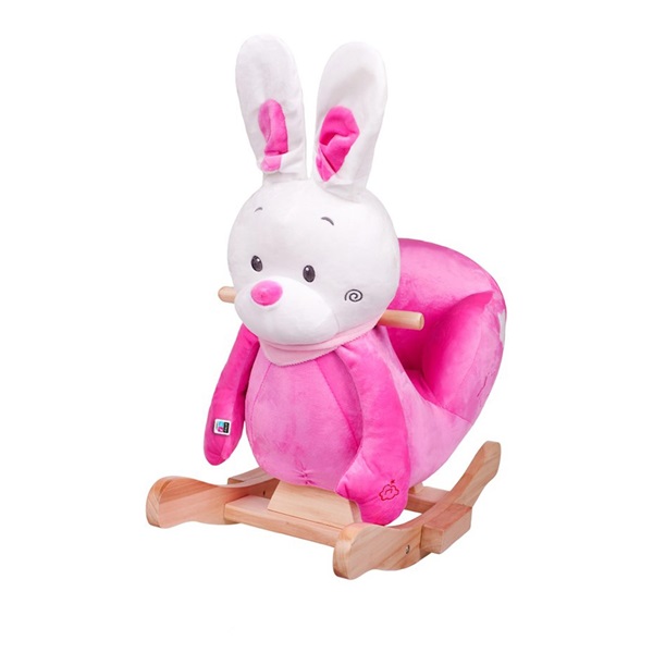 Houpací hračka s melodií PlayTo králíček růžová