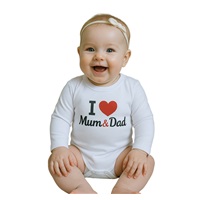 Body s potiskem New Baby I Love Mum and Dad