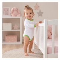 Kojenecké body New Baby s zeleným lemem