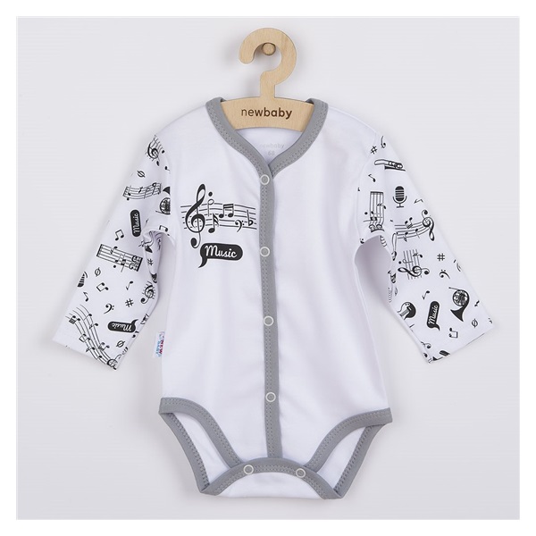 Kojenecké body celorozepínací New Baby Music