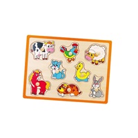 Dětské dřevěné puzzle s úchyty Viga Farma