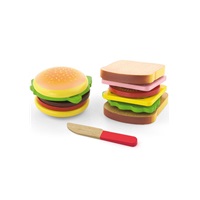 Dětská dřevěná hračka Viga Hamburger a Sendvič
