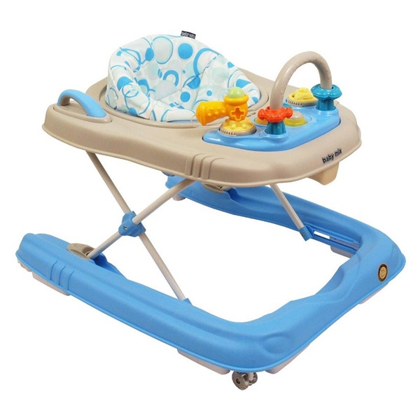 Dětské chodítko Baby Mix 2v1 blue-grey