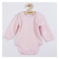 Kojenecké body s dlouhým rukávem New Baby Pastel růžové