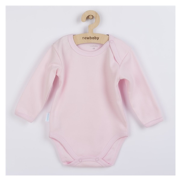 Kojenecké body s dlouhým rukávem New Baby Pastel růžové