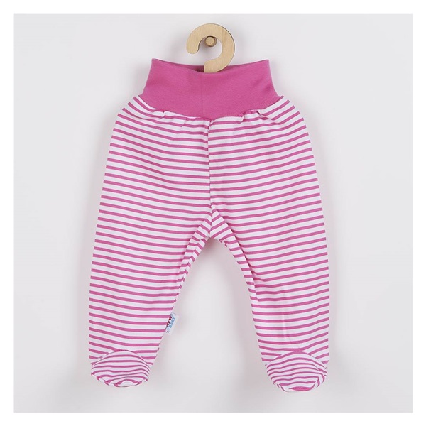 Kojenecké polodupačky New Baby Classic II s růžovými pruhy