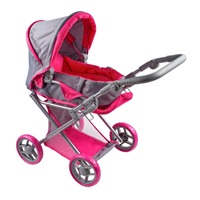 Multifunkční kočárek pro panenky Baby Mix Elsa šedo-růžový