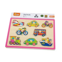 Dětské dřevěné puzzle s úchyty Viga Vozidla