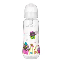 Láhev s obrázkem Akuku 250 ml bílá