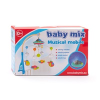 Kolotoč nad postýlku s projektorem a ovladačem Baby Mix modrý