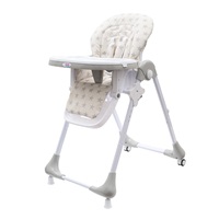 Jídelní židlička NEW BABY Gray Star - ekokůže