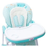 Jídelní židlička NEW BABY Minty Fox - ekokůže a vložka pro miminka