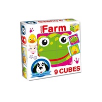 Skládací obrázkové kostky Farm animals