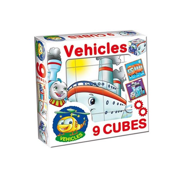 Skládací obrázkové kostky Vehicles
