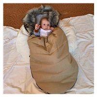 Dětský fusák New Baby s kožíškem tmavě modrý