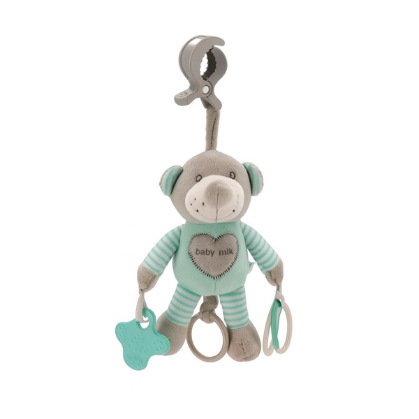 Plyšová hračka s vibrací Baby Mix medvěd mátový