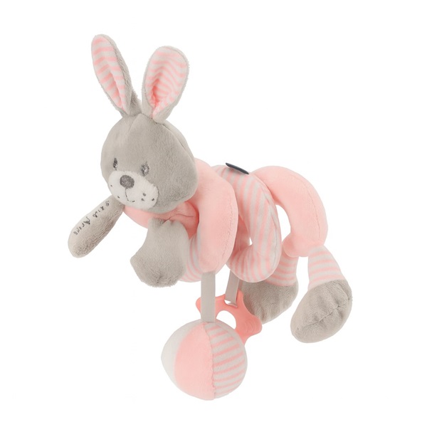Hračka na postýlku Spirála Baby Mix králík růžový