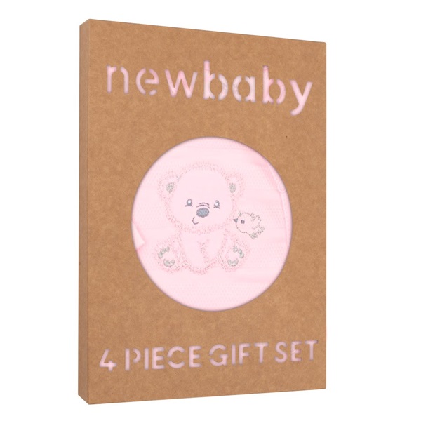 Kojenecká soupravička do porodnice New Baby Sweet Bear růžová