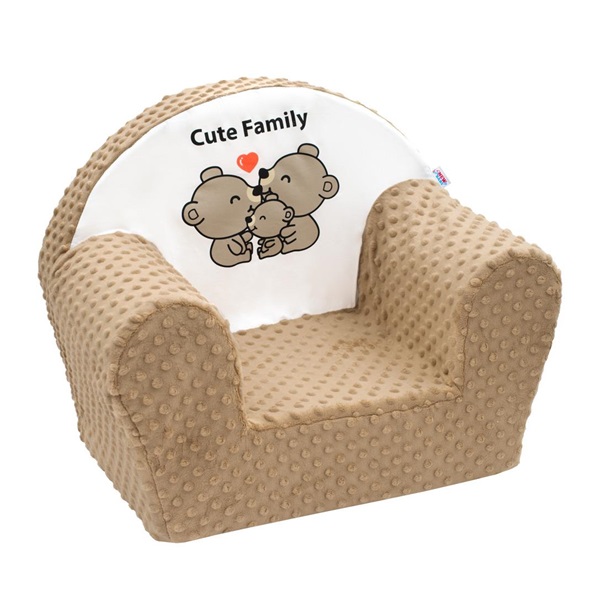 Dětské křeslo z Minky New Baby Cute Family cappuccino