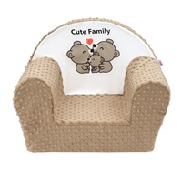 Dětské křeslo z Minky New Baby Cute Family cappuccino