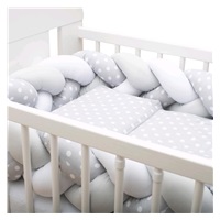 Ochranný mantinel do postýlky cop New Baby Puntík šedo-bílý