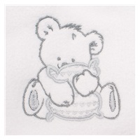 Dětská froté osuška s výšivkou a kapucí New Baby 80x80 bílá medvěd