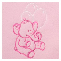 Dětská froté osuška s výšivkou a kapucí New Baby 100x100 růžová sloník