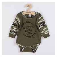 Kojenecké body s dlouhým rukávem New Baby Army girl