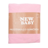 Jersey prostěradlo do postýlky New Baby 120x60 růžové