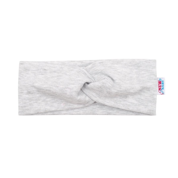 Kojenecká čelenka New Baby Style světle šedá 40,5 cm