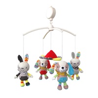 Kolotoč nad postýlku Baby Mix králíčci a pejsci