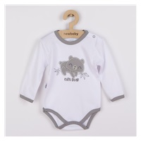 Kojenecké bavlněné body s dlouhým rukávem New Baby Cute Bear