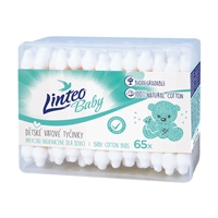 Papírové vatové tyčinky 100% natural Linteo 65 ks v boxu