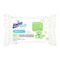 Dětské vlhčené ubrousky Linteo Baby 100% BIODEGRADABLE 48ks