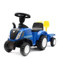 Dětské odrážedlo traktor s vlečkou a nářadím Baby Mix New Holland modrý