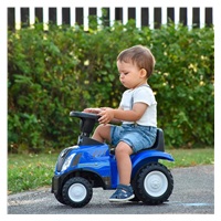Dětské odrážedlo traktor s vlečkou a nářadím Baby Mix New Holland modrý