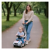 Dětské odrážedlo se zvukem a vodící tyčí Baby Mix AMBULANCE bílé