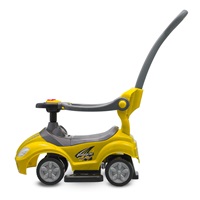 Dětské odrážedlo s vodící tyčí 3v1 Baby Mix Mega Car žluté