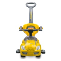 Dětské odrážedlo s vodící tyčí 3v1 Baby Mix Mega Car žluté