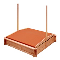 Dětské dřevěné pískoviště se stříškou NEW BABY 120x120 cm oranžové