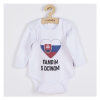 Body s potiskem New Baby Fandím s ocinom biele