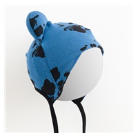 Kojenecká bavlněná čepička s oušky New Baby tlapka modrá