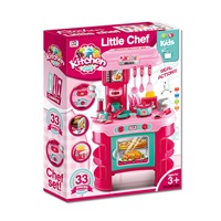 Dětská kuchyňka Little Chef Baby Mix růžová 32 ks