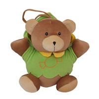 Dětská plyšová hračka s hracím strojkem Baby Mix medvídek zelený