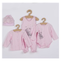 4-dílná kojenecká souprava Koala Angel růžová