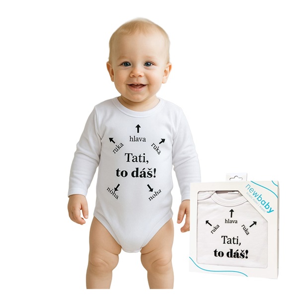 Body s potiskem New Baby Tati, to dáš! - dárkové balení