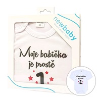 Body s potiskem New Baby Moje babička je prostě jednička - dárkové balení